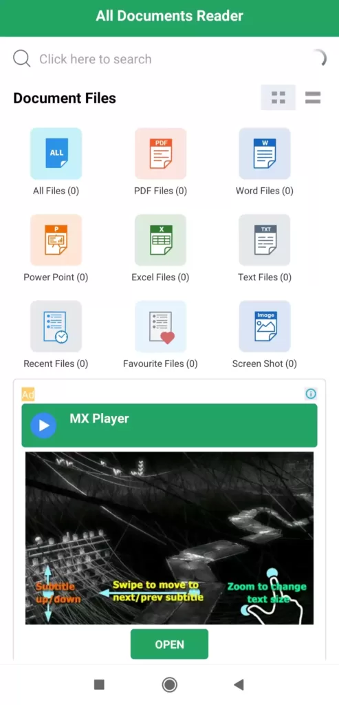 open all type of file formats on Android devices